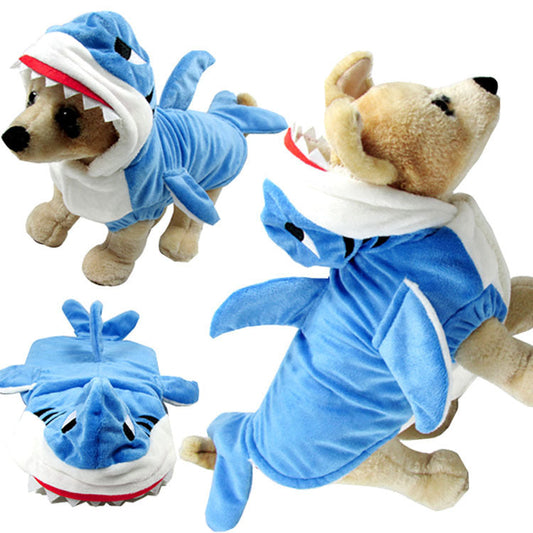 KFX-7622845 Realistic Shark Costume Suit for Cosplay in Blue and Gray - Comfortable Sheared Fabric, Available in XS, S, M, L, XL