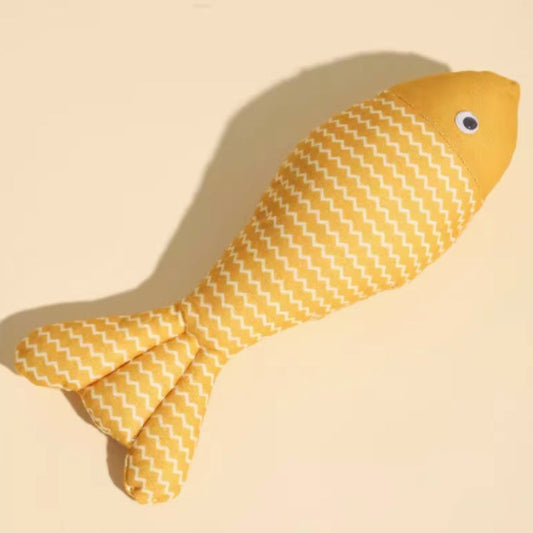 KFX-7625277 Catnip Fish Toy for Cats - Various Sizes and Colors Available, Perfect for Boredom Relief and Dental Health