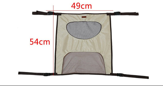 KFX-7627069 Rear Seat Pet Safety Barrier - Anti-Dog Harassment Screen for Cars - 54x49cm