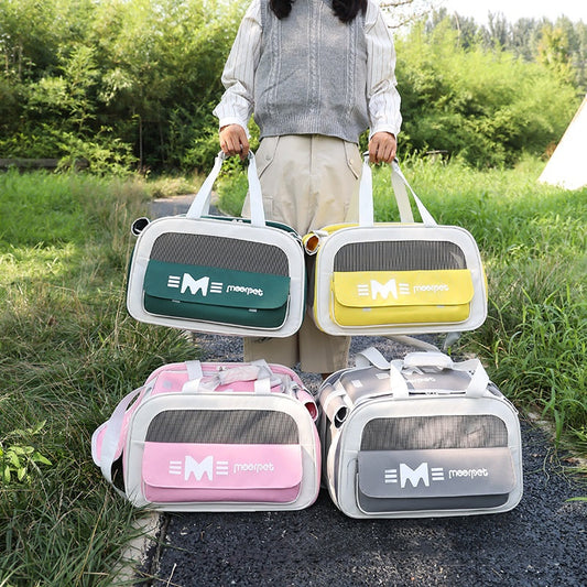 KFX-7647933 Portable Cat Diaper Bag with Large Capacity and Breathable Design for Travel