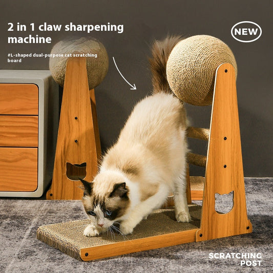 KFX-7663165 Extra Large Sisal Cat Scratch Board - Durable Vertical Scratching Toy for Stress Relief