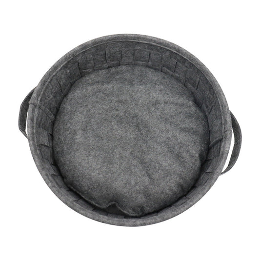 KFX-7672765 Removable Washable Round Felt Cat Nest for Comfortable All-Season Use