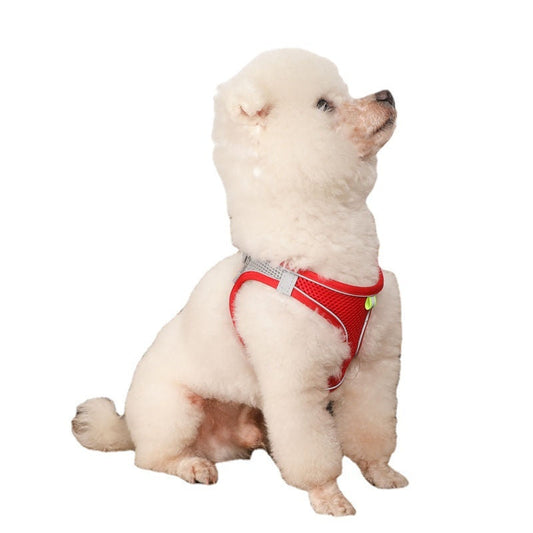 KFX-7677757 Breathable Mesh Dog Harness with Reflective Details - Lightweight and Comfortable for Summer Walks