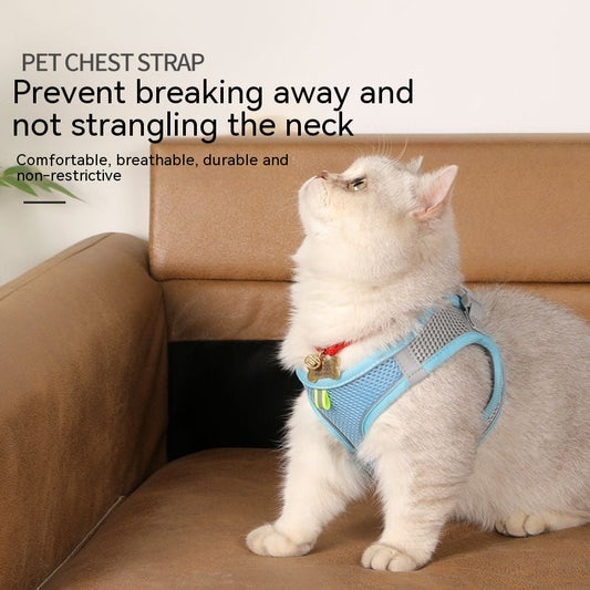 KFX-7677757 Breathable Mesh Dog Harness with Reflective Details - Lightweight and Comfortable for Summer Walks