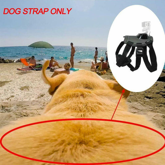 KFX-7678141 Dog Harness with Dual Camera Mounts for Chest and Back - Adjustable for 15-75 lbs Pets