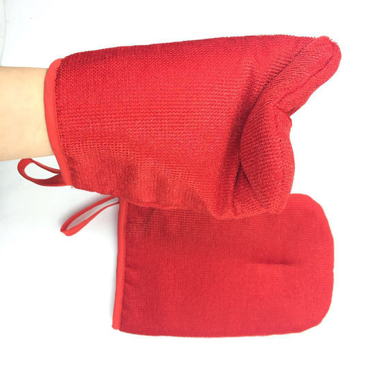 KFX-7685821 Pet Grooming and Bathing Double-Sided Massage Gloves for Dogs