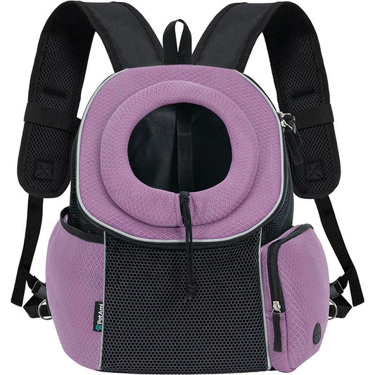 KFX-7686461 Portable Pet Dog Carrier Backpack for Travel – Breathable Outdoor Carrying Bag (41.9 x 25.4 x 43.2 cm)