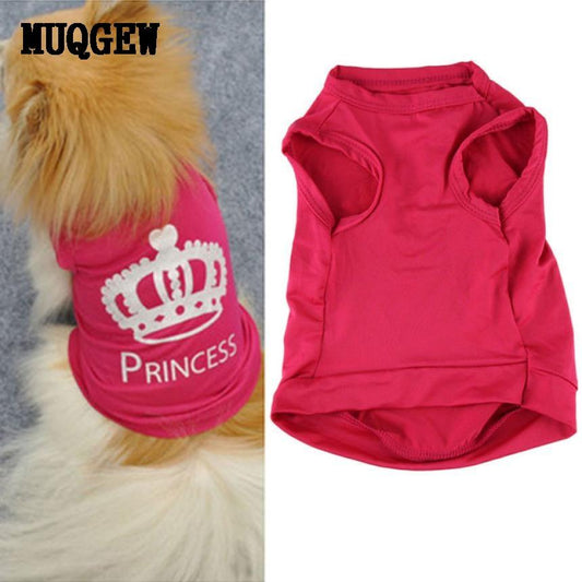 KFX-7688381 Princess Dog Vest, Polyester, Size L (Length 36cm, Bust 46cm, Neck 36cm), M (Length 29cm, Bust 43cm, Neck 28cm), S (Length 24cm, Bust 37cm, Neck 25cm), XS (Length 18cm, Bust 31cm, Neck 20cm)