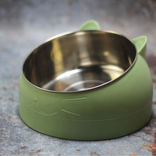 KFX-7690173 Double Pet Bowl for Dogs and Cats - Anti-Overturning Design, PS Resin Material, Large Size