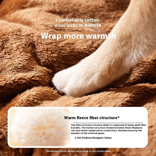 KFX-7699773 Warm Three-Dimensional Dog Nest in Houndstooth Patterns - Small to Extra Large Sizes Available