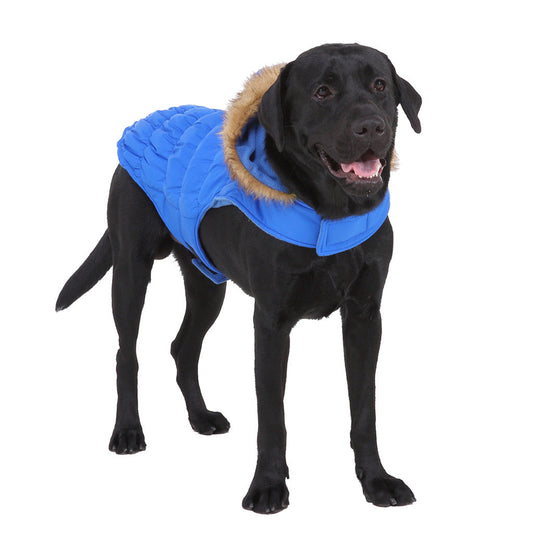 KFX-7699901 Winter Reflective Pet Clothes for Large Dogs - Casual Polyester Design