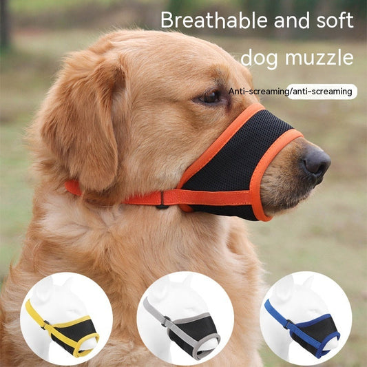 KFX-7710909 Breathable Mesh Dog Muzzle - Anti-Bite, Anti-Bark, Available in Multiple Sizes and Colors