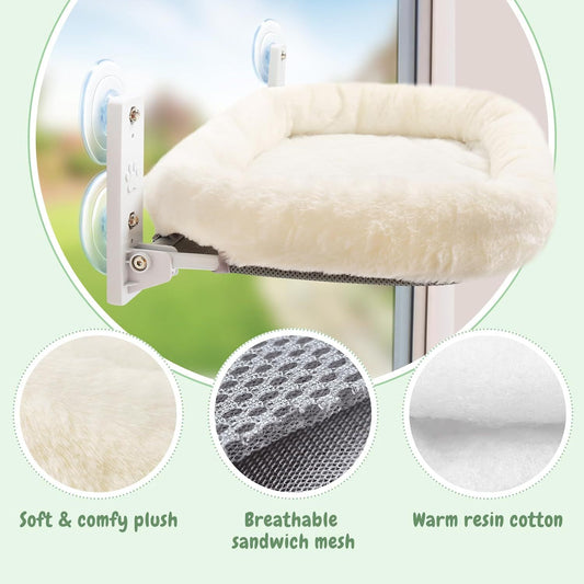 KFX-7726781 Cat Nest with Sun Glass Hanging Sucker - Three Sizes Available in White and Gray