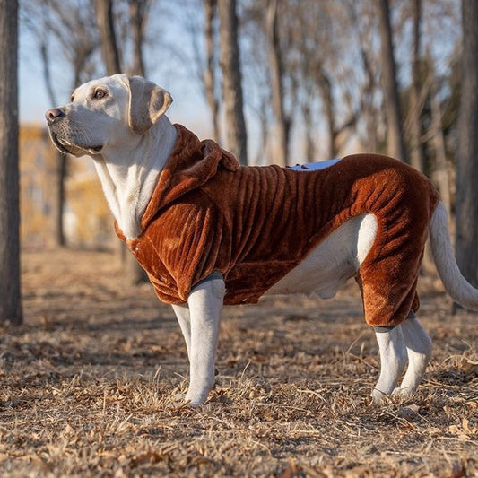 KFX-7733565 Cozy Coral Fleece Sweatshirts for Large Dogs in Various Colors and Sizes