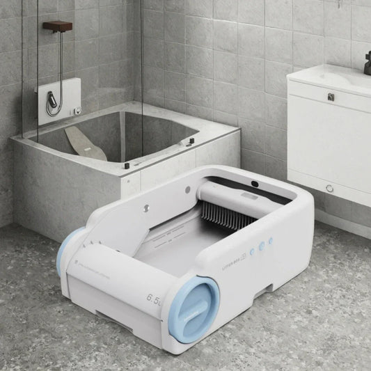 KFX-775315 Automatic Cat Litter Box with Splash-Proof Design and Sleep Function for Convenient Cleaning