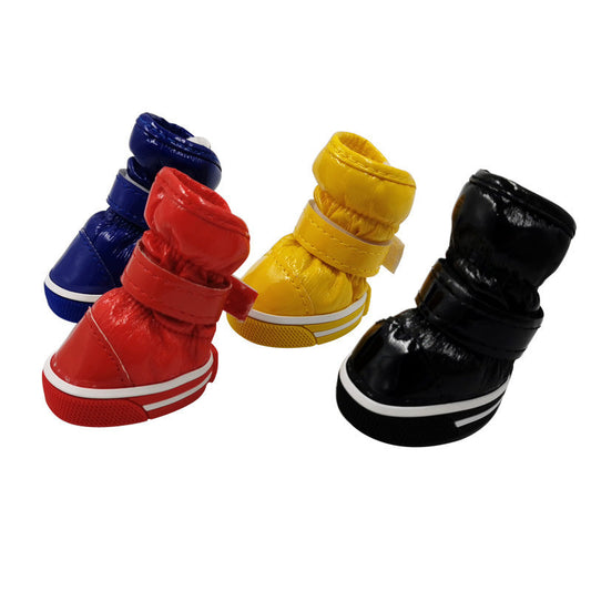 KFX-7773629 Waterproof Cotton Dog Boots for Winter - Non-Slip, Warm, and Wear-Resistant Footwear