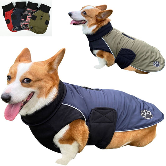 KFX-7813693 Reversible Winter Fleece Coat for Pets - Soft, Warm, Casual Design