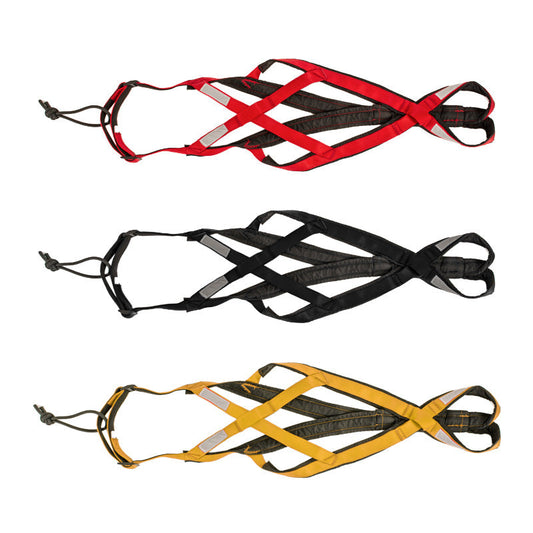 KFX-7820349 Dog Outdoor Sled Chest Strap - Adjustable Nylon Harness in Black, Red, Yellow