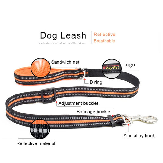 KFX-7826621 Breathable Herringbone Pet Chest Harness and Traction Rope Set, Reflective Design, Comfortable Fit for Dogs