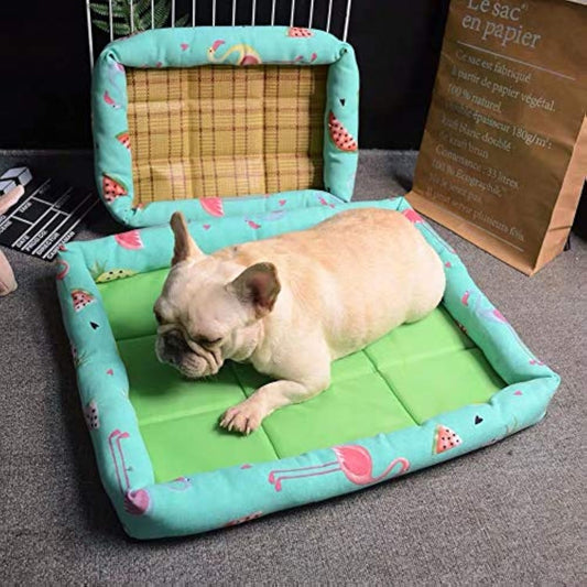 KFX-7855293 Double-Sided Pet Nest for Small and Medium Dogs, Bite-Resistant Oxford Fabric for Summer Comfort