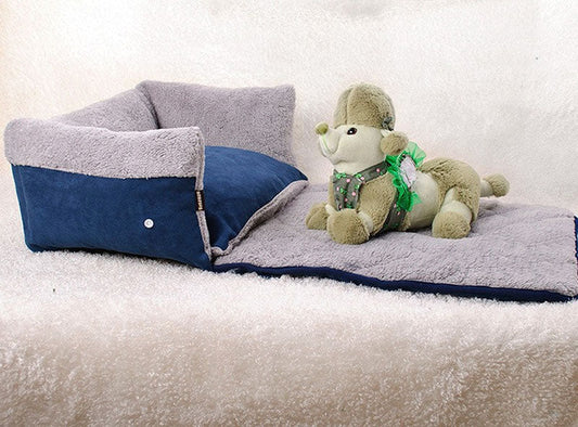 KFX-7869373 Removable Pet Bed with Soft Blanket, Moisture-Proof and Non-Slip Design