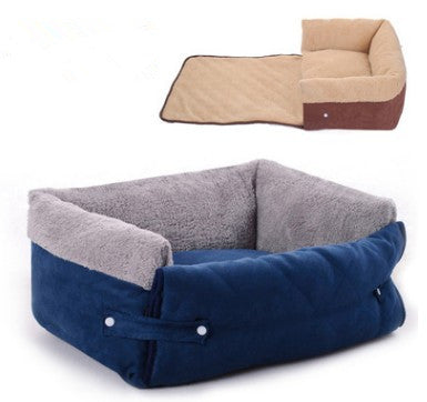 KFX-7869373 Removable Pet Bed with Soft Blanket, Moisture-Proof and Non-Slip Design
