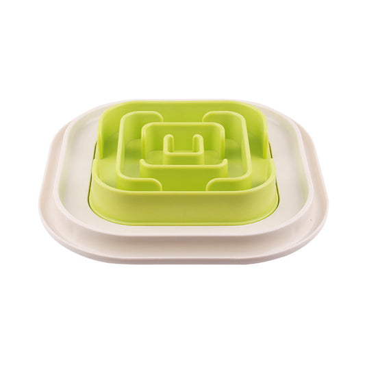 KFX-7871293 Slow Feed Anti-Choking Dog Bowl - Snail Shape Plastic Feeder for Healthy Eating