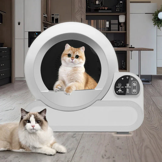 KFX-787667 Automatic Self-Cleaning Cat Litter Box with 70L Capacity, Odor Control, Dust-Free, for Multiple Cats