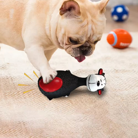 KFX-7879485 Interactive Latex Dog Chew Toy Set - 4 Cartoon Shaped Toys for Dental Health and Anxiety Relief