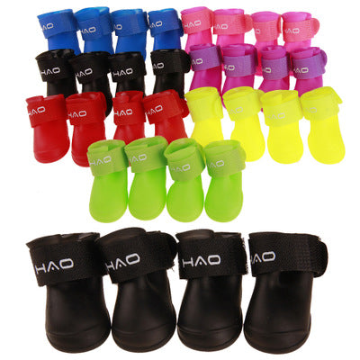 KFX-7904701 Adorable Candy Pet Rain Boots - Waterproof, Non-Slip, Warm, and Wear-Resistant for Dogs