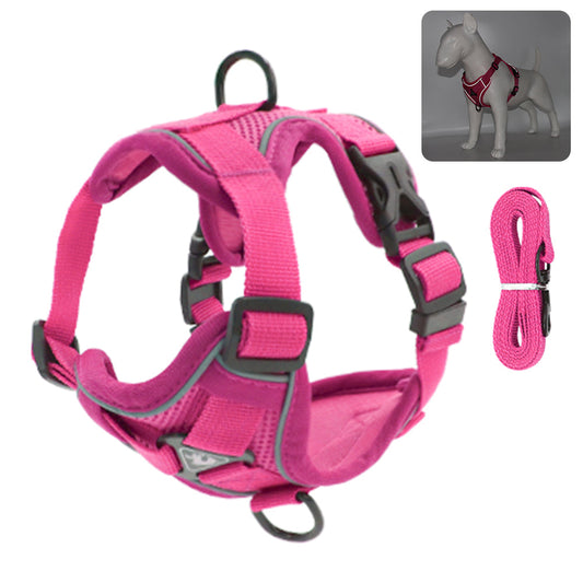 KFX-7907133 Reflective Vest-Style Anti-Strike-Off Harness for Small to Medium Dogs - Comfortable Sandwich Mesh Design