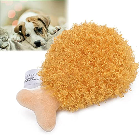 KFX-7920829 Durable Plush Chicken Drumstick Pet Chew Toy for Dogs - Soft, Sound-Activated, and Eco-Friendly