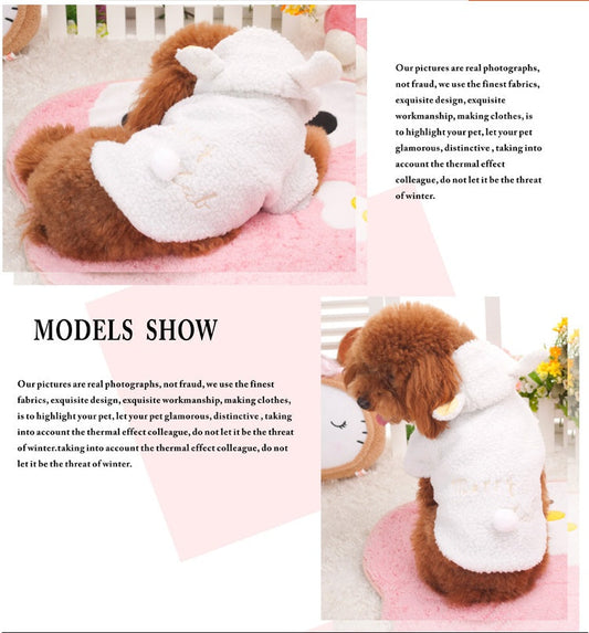 KFX-7935293 Cozy White Down Jacket for Dogs in XS-XL Sizes
