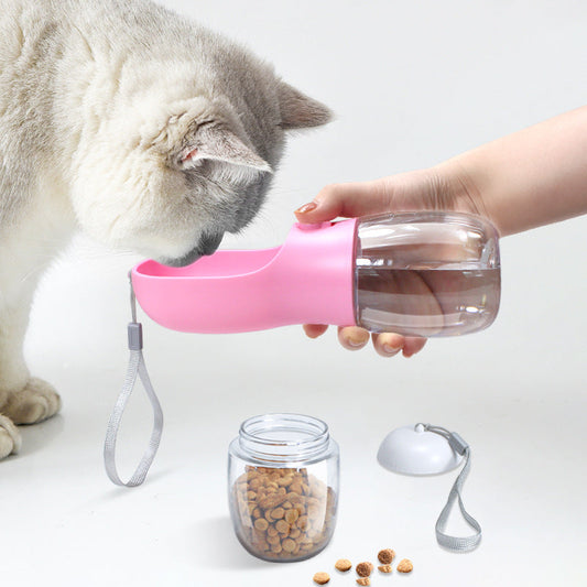 KFX-7936701 Pet Dual-Use Water Cup for Dogs - 300ML Water & 100g Grain, Portable Design