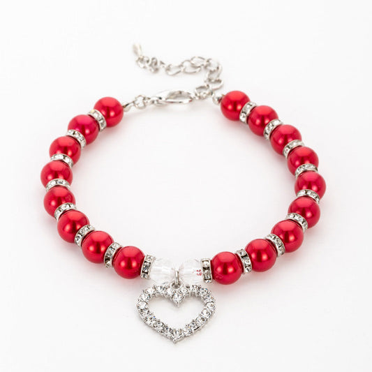 KFX-7938621 Elegant Pearl Necklace Pet Collar Decoration in Various Colors and Sizes