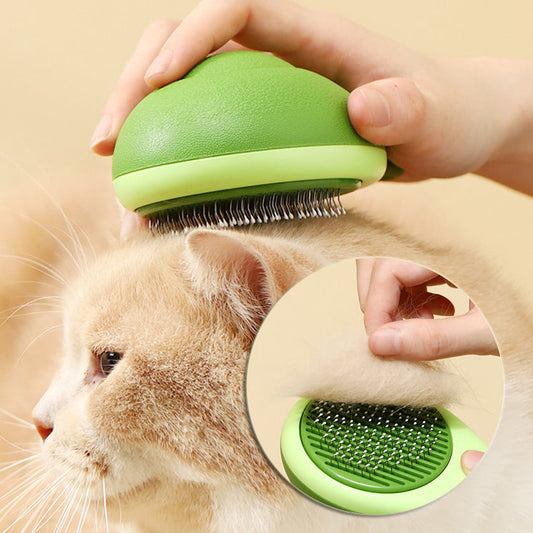KFX-7942205 Avocado Shaped 2-in-1 Pet Grooming Tool for De-Shedding and Massage with Stainless Steel Needle