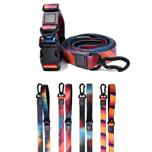 KFX-7957693 Waterproof PVC Coated Rubberized Traction Leash Set for Dogs