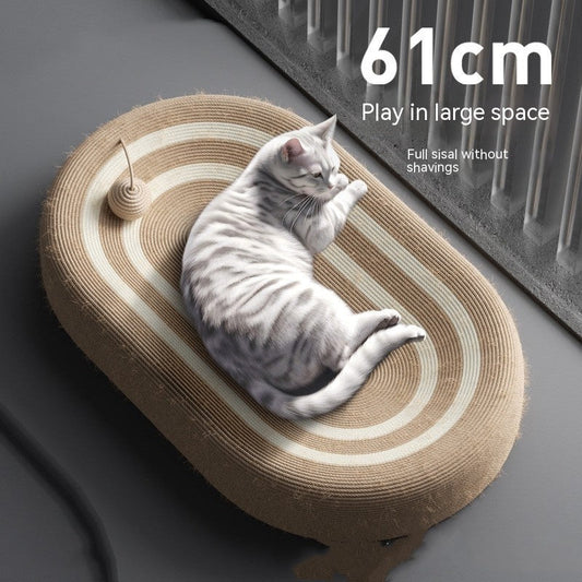 KFX-7958077 Extra Large Japanese Style Sisal Cat Scratch Board with Ears - 61cm x 40cm x 9cm