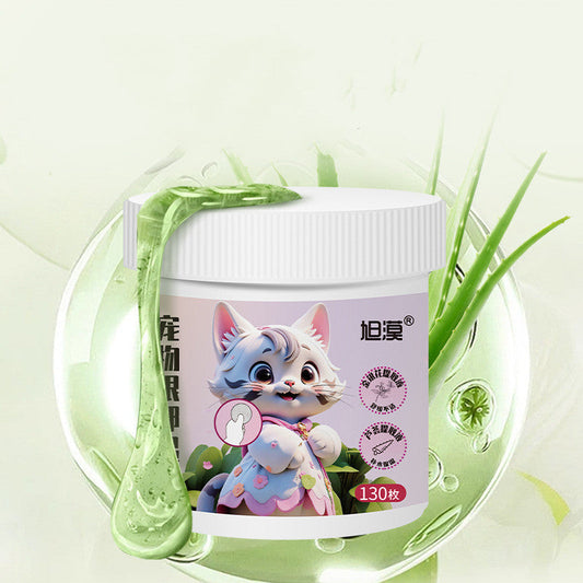 KFX-7965501 Pet Tear Removal Wet Tissue for Dogs and Cats - Non-Woven Fabric Cleaning Wipes