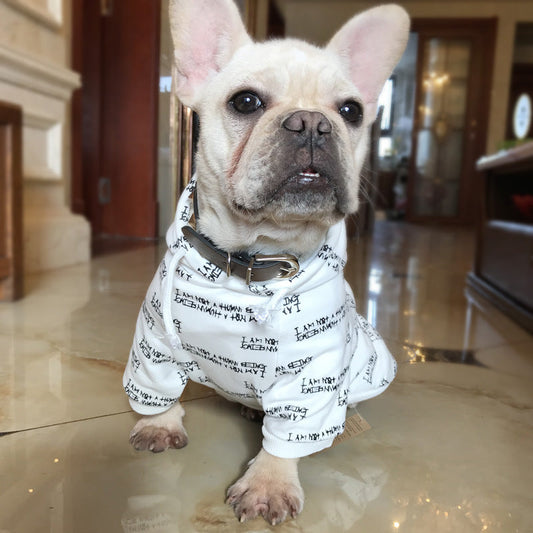 KFX-7971773 Stylish Cotton Sweatshirt for Dogs in Black, White, and Red - Multiple Sizes Available