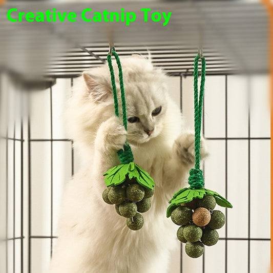 KFX-7972029 Mint Flavor Grape Cluster Teaser Molar Cat Toy for Interactive Play
