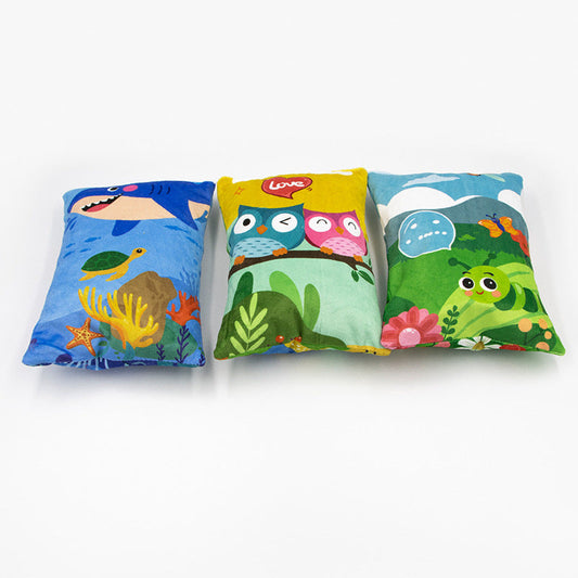 KFX-7977789 Cat Hug Plush Pillow for Stress Relief - Spring Countryside, Sea World, Wizard of Oz Designs