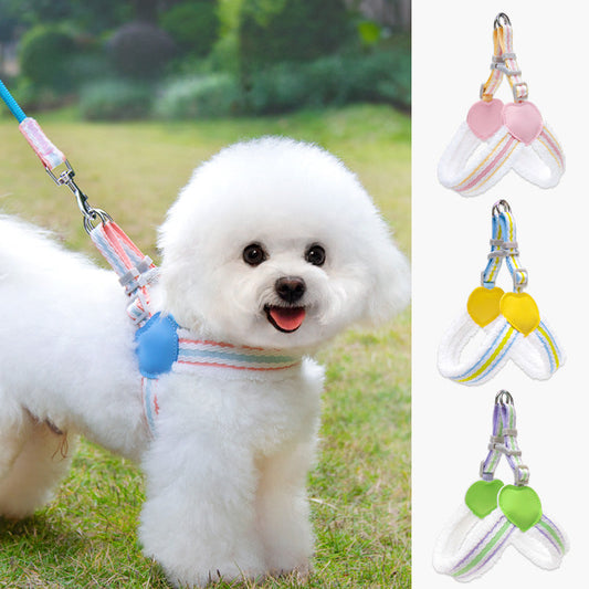 KFX-7980605 Summer Breathable Dog Chest Vest Leash for Small and Medium Dogs