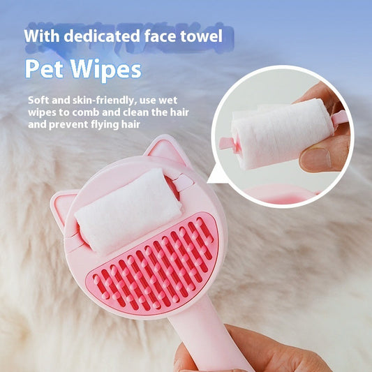 KFX-7980733 Pet Hair Removal Comb - Massage Brush for Easy Cleaning in Pink and Blue