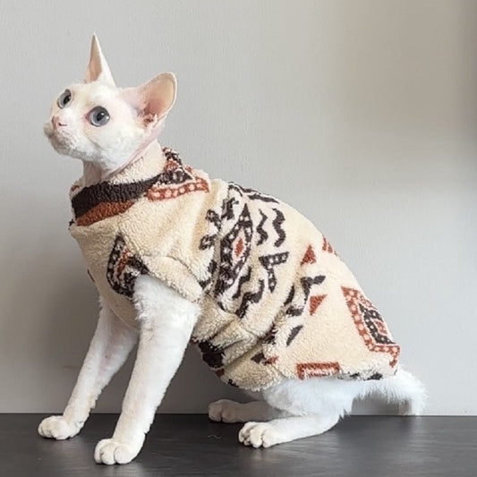 KFX-7984573 European and American Style Printed Fleece Pet Clothing in Multiple Colors and Sizes