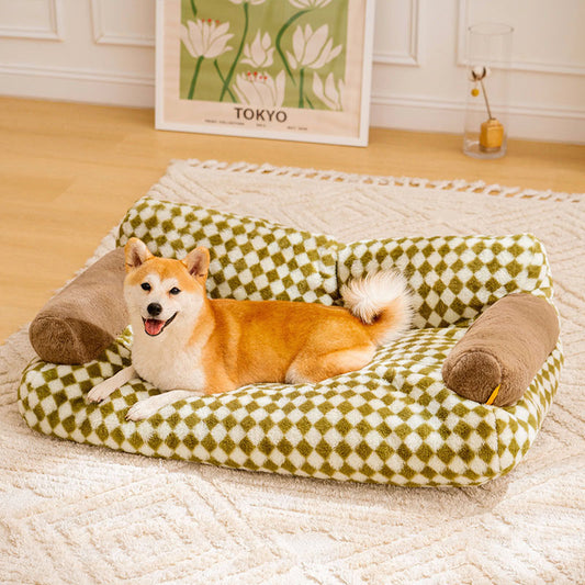 KFX-7984957 Plush Removable and Washable Pet Kennel for All Seasons - Multiple Colors Available