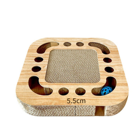 KFX-7990845 Cat Scratch Board with Grinding Ball Toy - Durable Corrugated Paper, Various Shapes for All Cats