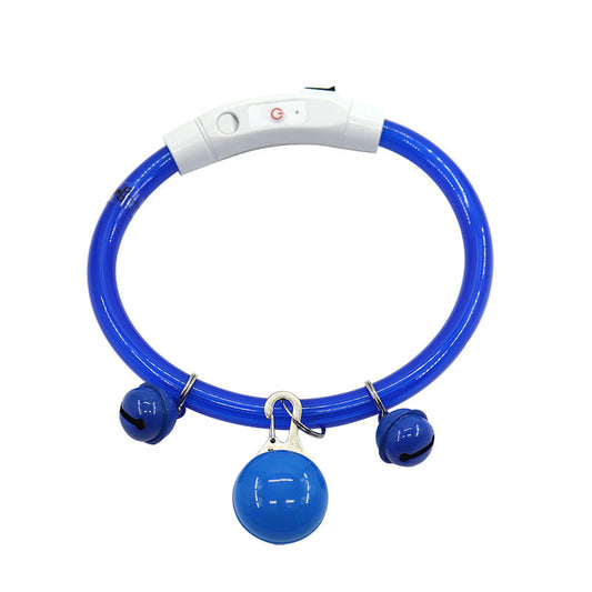 KFX-7998397 Luminous Monochrome PVC Dog Collar for All Seasons with Rubber Design
