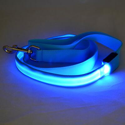 KFX-8000189 LED Dog Leash with Illuminating Nylon Strap and Replaceable Battery, Waterproof and Adjustable Brightness Options, Perfect for Night Walks