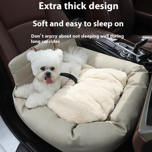 KFX-8002621 Universal Dog Car Kennel for All Seasons - Cat's Paw Cloth and Oxford Material, 62x52x16 cm